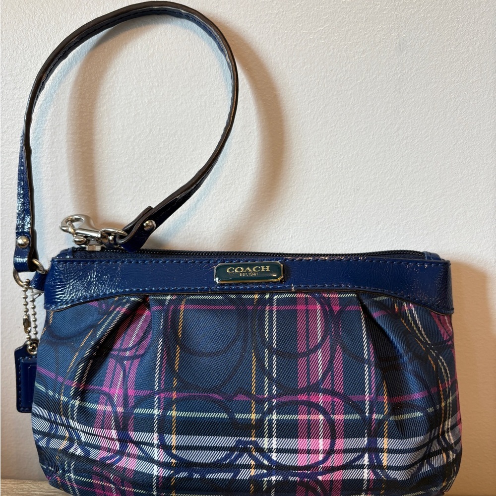 Coach Tartan Plaid Clutch/Wristlet
